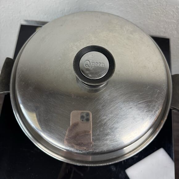 Amway Queen Stock Pot 5 Qt 18/8 Stainless Steel with Lid Multi-Ply Made in USA - Picture 2 of 9